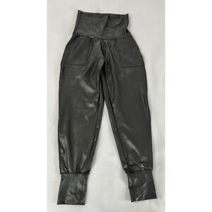 OFFLINE By Aerie Faux Leather Jogger Pants Legging Size Small‎  Black